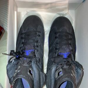 Jordan Athletic Shoes Black and Blue